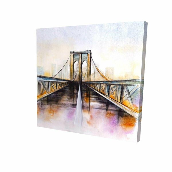 Begin Home Decor 16 x 16 in. Colorful Brooklyn Bridge-Print on Canvas 2080-1616-CI211